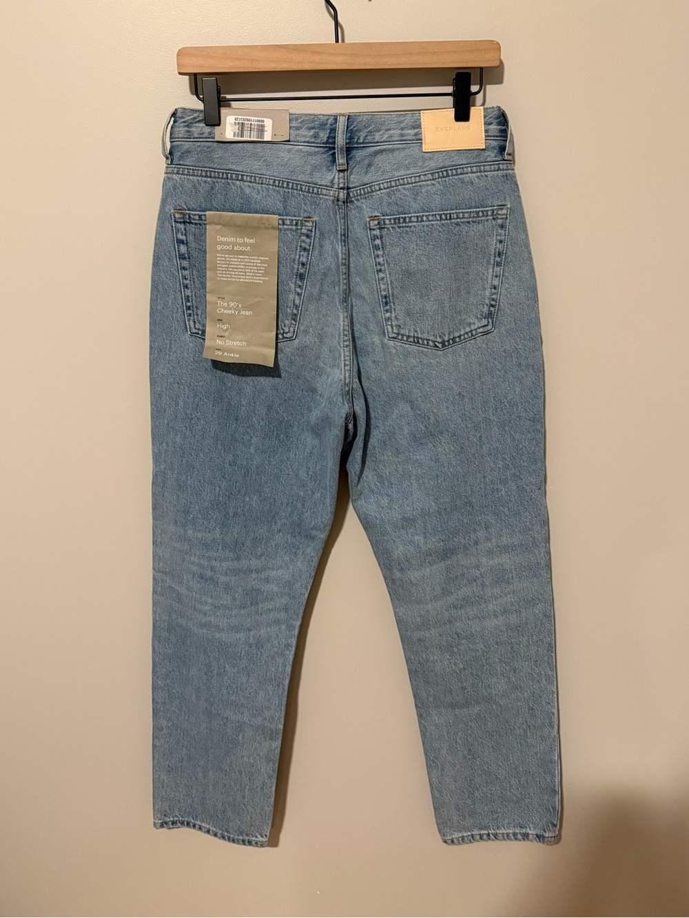 NWT Everlane 29 The 90's Cheeky High Rise Ankle Jean Light Wash